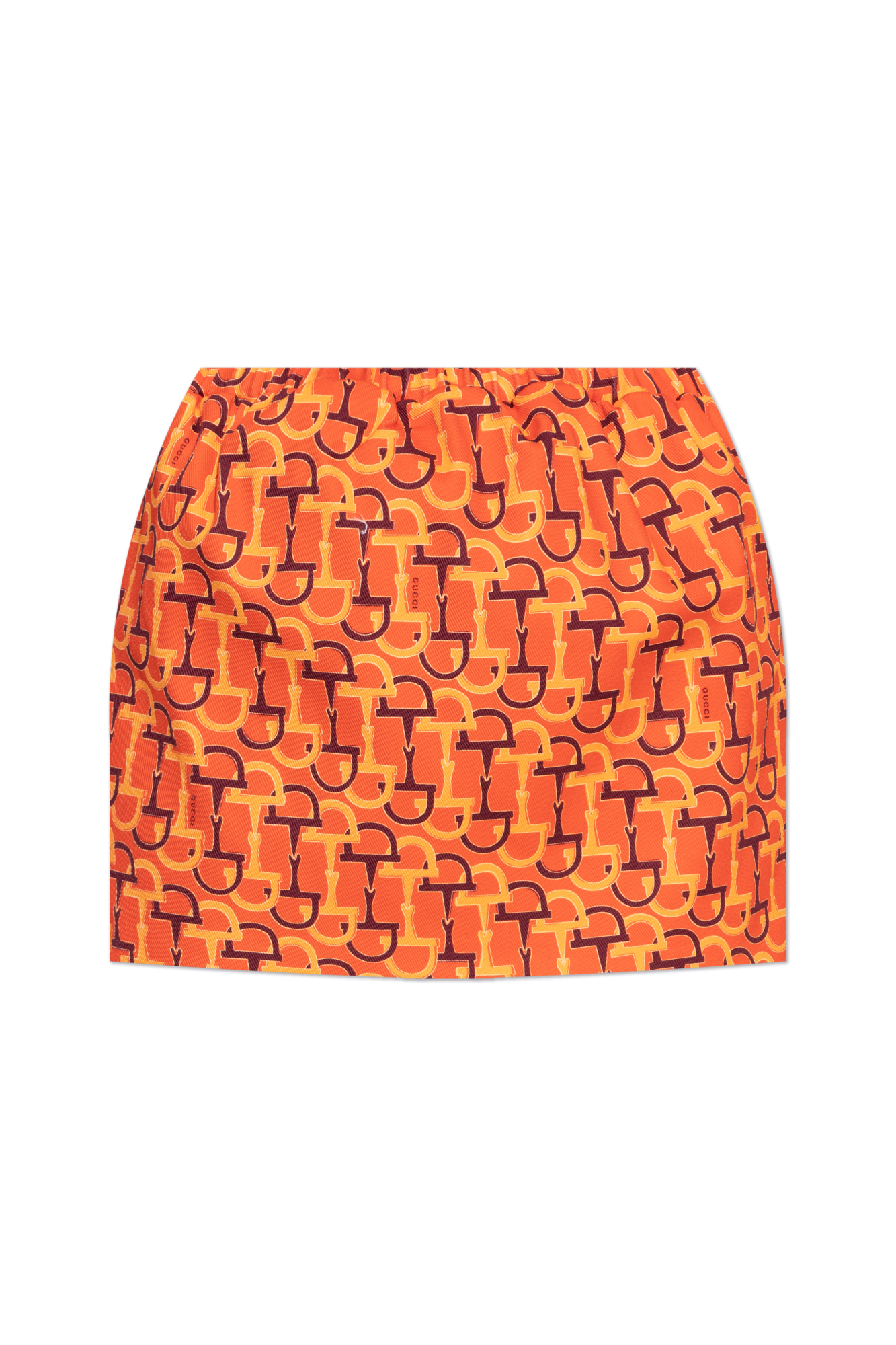 スカート GUCCI Women Mid Skirts 832799ZAS9N 7033 ORANGE Orange Skirt with print Gucci - Vitkac GB
